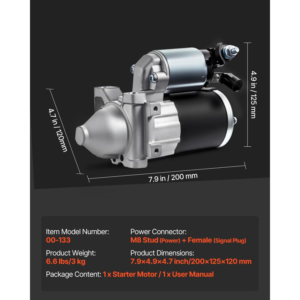 Starter High Torque Starter Motor for Cadillac Chevy GMC 10910 M000T24072