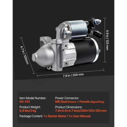Starter High Torque Starter Motor for Cadillac Chevy GMC 10910 M000T24072