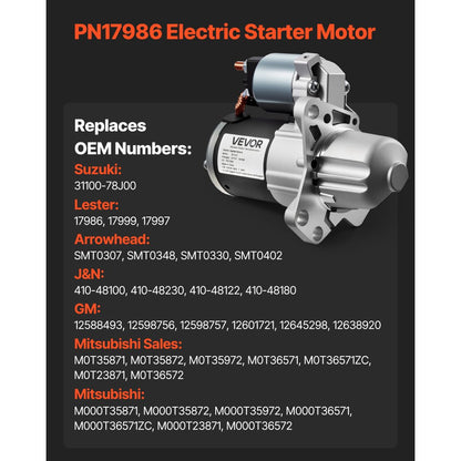 Starter High Torque Starter Motor for Buick Chevy Suzuki 17986 31100-78J00