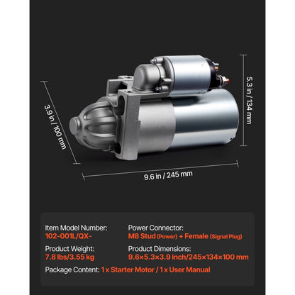 Starter High Torque Starter Motor for Oldsmobile Isuzu GMC 6449 410-12153R