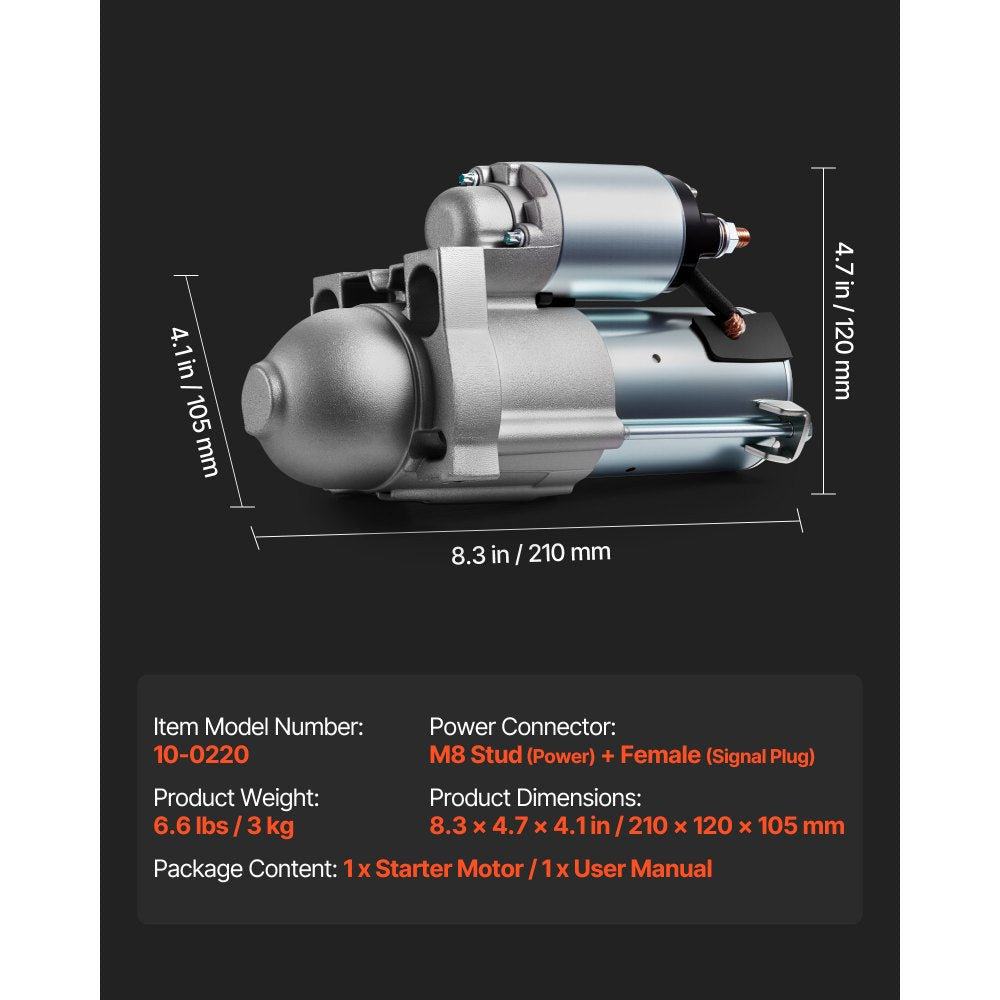 Starter High Torque Starter Motor for Buick Cadillac Chevy 6494 89-01-7440