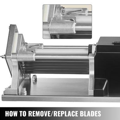 VEVOR Electric Potato Cutter with 4 Blade Shapes Chip Cutter for Fruit and Vegetable