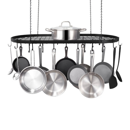 VEVOR Hanging Pot Rack Ceiling Mount 36 inch Ceiling Pot Rack with 20 S Hooks