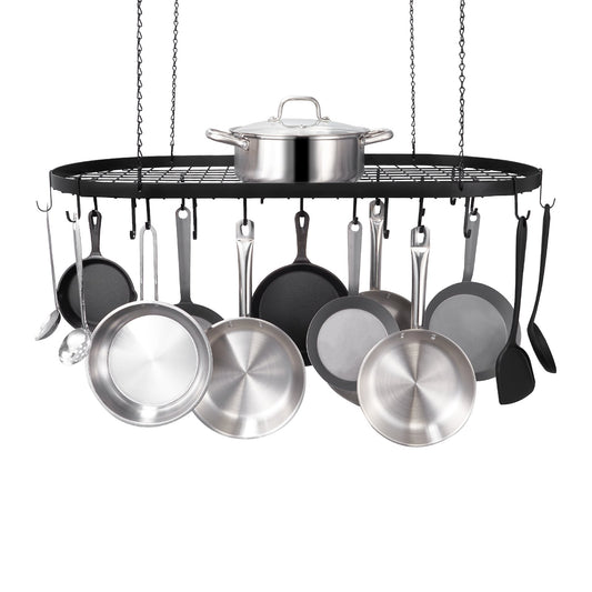 VEVOR Hanging Pot Rack Ceiling Mount 36 inch Ceiling Pot Rack with 20 S Hooks