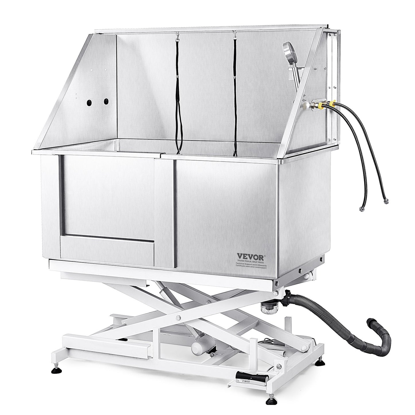 VEVOR 1.27M Pet Dog Bathing Station Electric Height Adjust, Professional Stainless