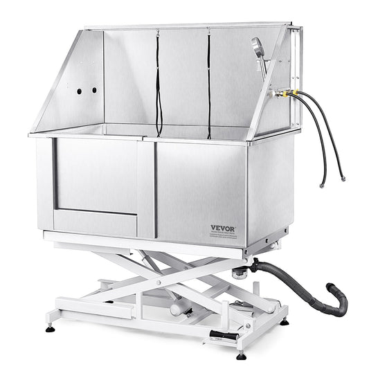 VEVOR 1.27M Pet Dog Bathing Station Electric Height Adjust, Professional Stainless