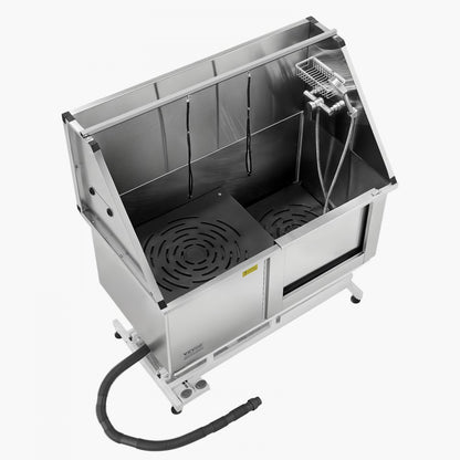 VEVOR 127 cm Electric Dog Grooming Bath Tub Stainless Steel w Water Filter