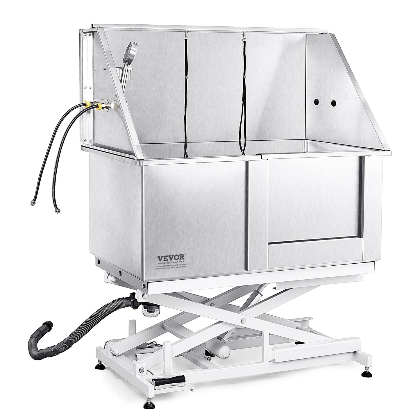 VEVOR 1.27M Pet Dog Bathing Station Electric Height Adjustment, Professional Stainless