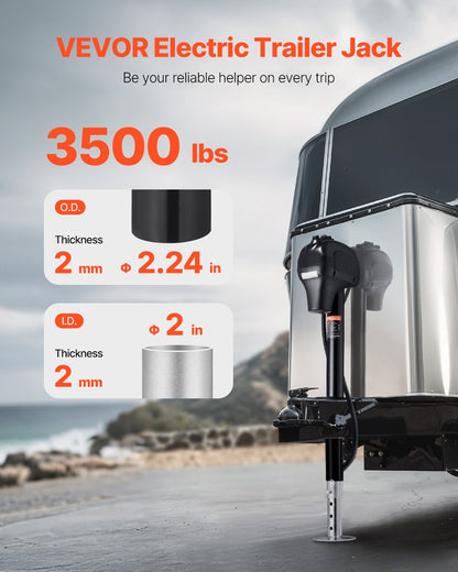 VEVOR Electric Trailer Jack 3500 lbs Power Tongue Jack for RV Trailer & Camper