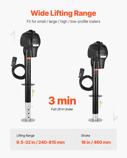 VEVOR Electric Trailer Jack 3500 lbs Power Tongue Jack for RV Trailer & Camper
