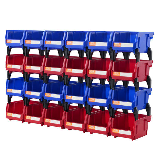 VEVOR Plastic Storage Bin, (137 mm x 105 mm x 78 mm), Hanging Stackable Storage
