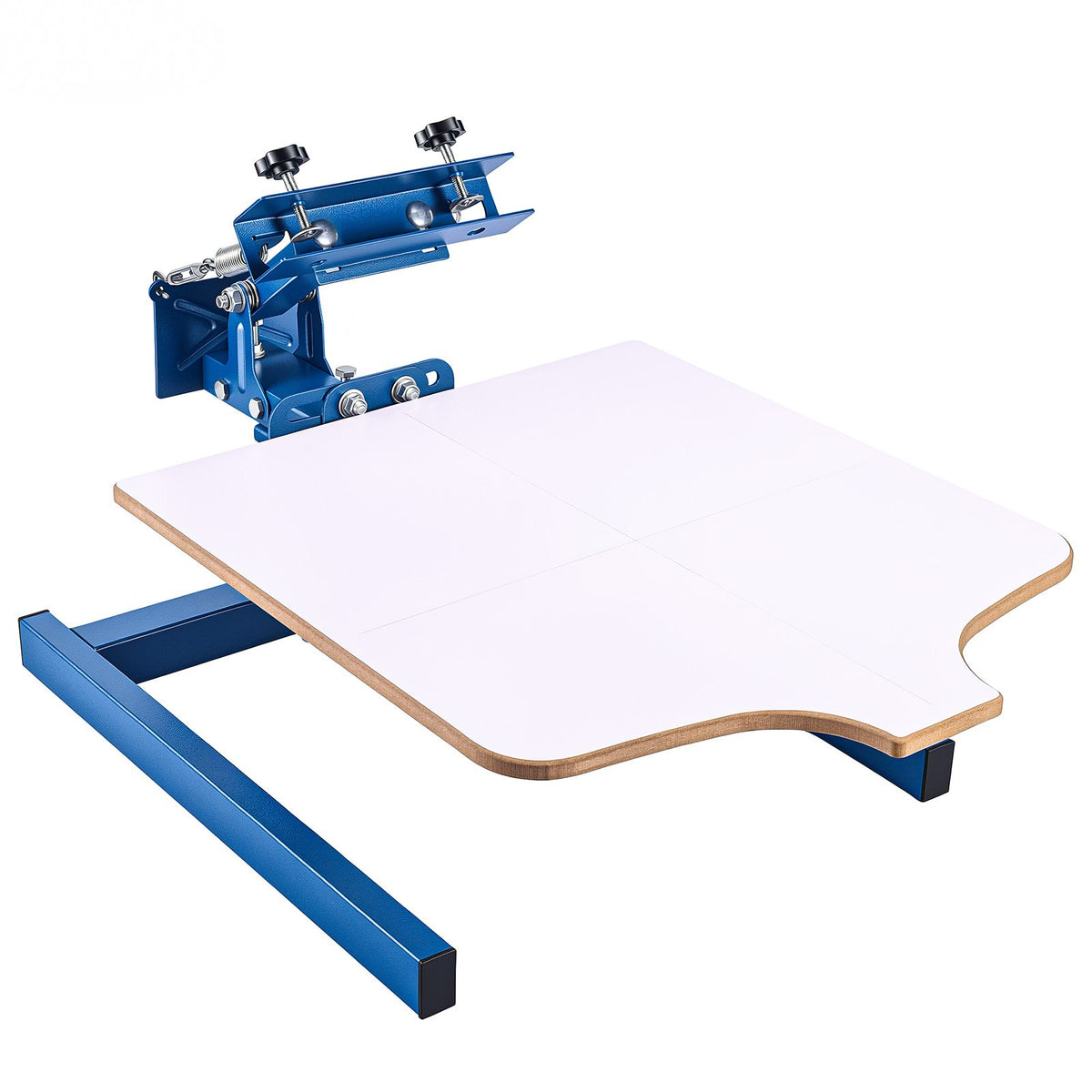 Screen Printing Machine 1 Color 1 Station Silk Screen Printing Press, 540 x 450 mm Platen, Adjustable Tension, Powder-Coated Carbon Steel, for T-shirt Clothing DIY, Home and Commercial Use
