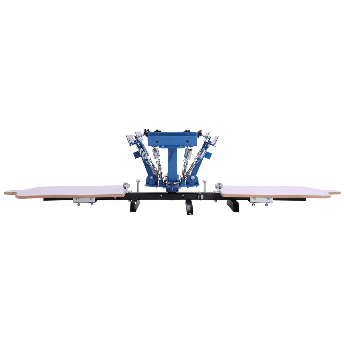 Screen Printing Machine 4 Color 2 Station Silk Screen Printing Press, 540 x 450 mm, 360° Rotatable, Accurate Positioning, Powder-Coated Carbon Steel, for T-shirt DIY, Home and Commercial