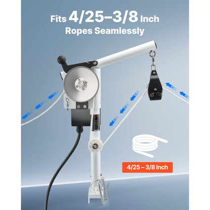 Line Hauler Pot Puller, 12V DC 1200W, Line Hauler Winch Holds 90 kg Lift Capacity, Line Speed of 35 m/min, 360° Rotation & Corrosion-Resistant, Crab Pot Puller for Crab, Shrimp, Lobster Traps