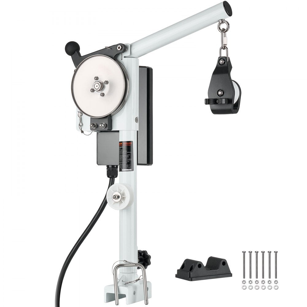 Line Hauler Pot Puller, 12V DC 1200W, Line Hauler Winch Holds 90 kg Lift Capacity, Line Speed of 35 m/min, 360° Rotation & Corrosion-Resistant, Crab Pot Puller for Crab, Shrimp, Lobster Traps