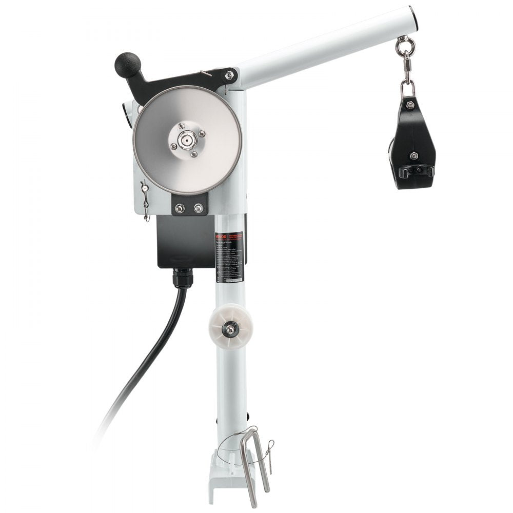 Line Hauler Pot Puller, 12V DC 1200W, Line Hauler Winch Holds 90 kg Lift Capacity, Line Speed of 35 m/min, 360° Rotation & Corrosion-Resistant, Crab Pot Puller for Crab, Shrimp, Lobster Traps