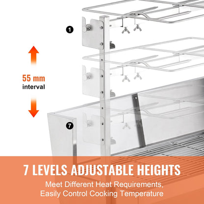 Heavy-Duty Rotisserie Grill for Pig, Lamb, and Chicken - 42W, 61kg Capacity