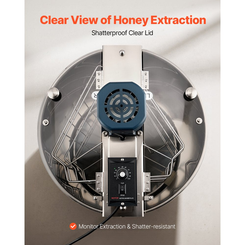VEVOR Electric Honey Extractor 3 Frame Honey Spinner Beekeeping Stainless Steel