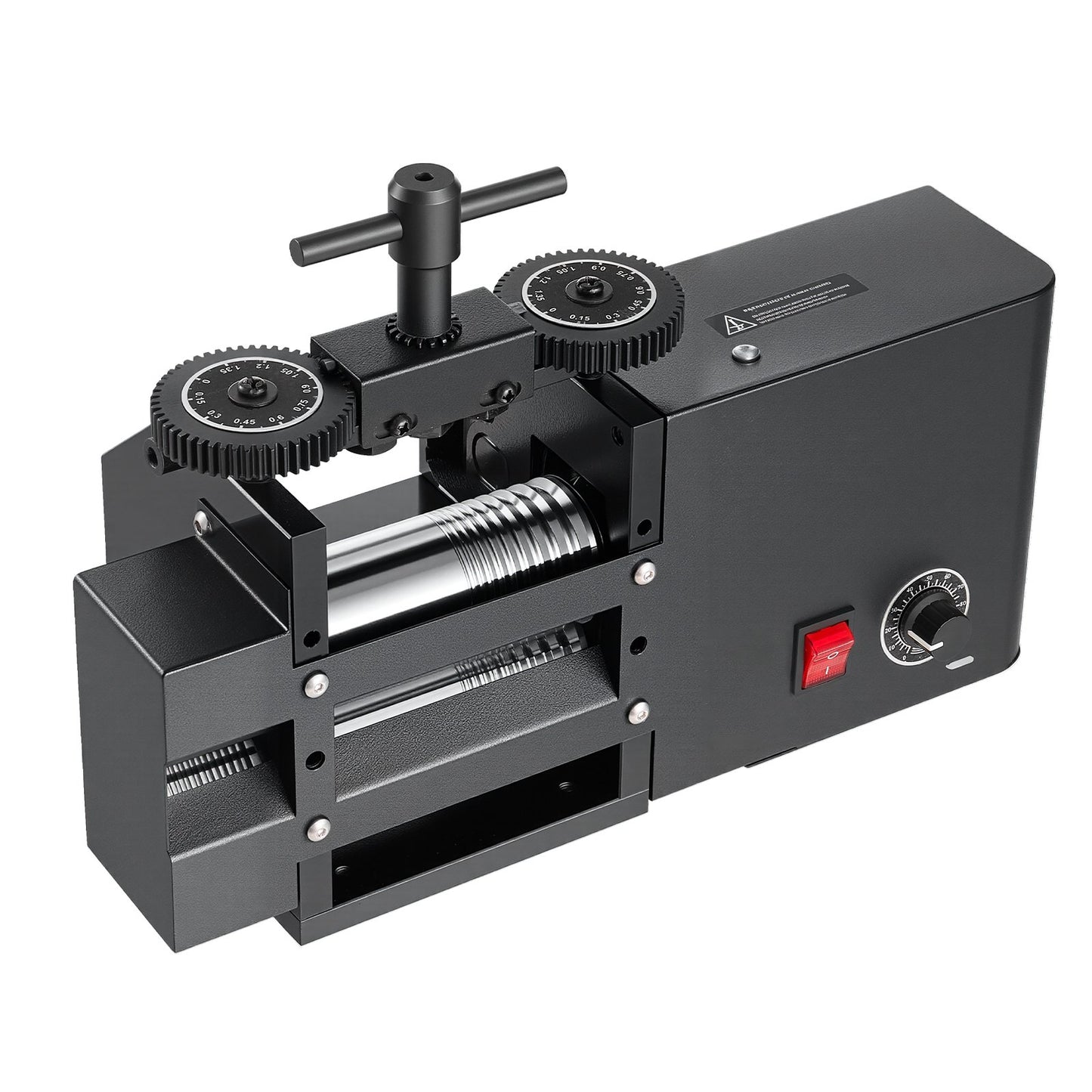 Rolling Mill 4-in-1 Flat Square Round Half-Round Electric Roller Mill, Jewelry DIY Tool, 0.03-7 mm Adjustable Thickness, Stable & Even Rolling, for Pressing Ductile Metals, Gold, Silver, Copper