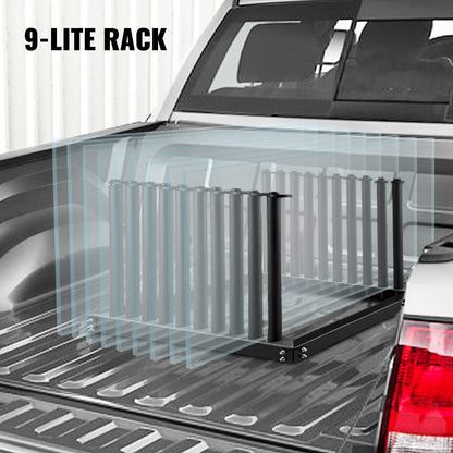 Steel Windshield Glass Rack for Trucks, 9-Lite, with Swivel Lock System