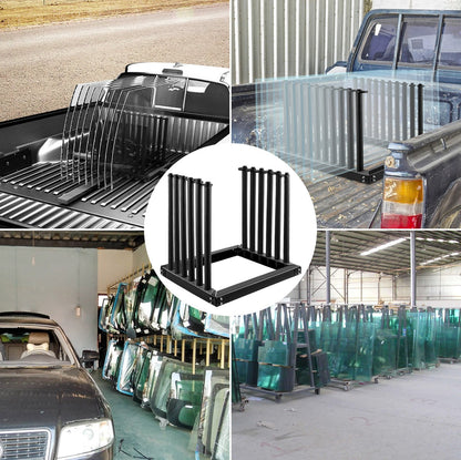 Steel Windshield Glass Rack for Trucks, 5-Lite Design, 0.6m Height, 15kg Capacity
