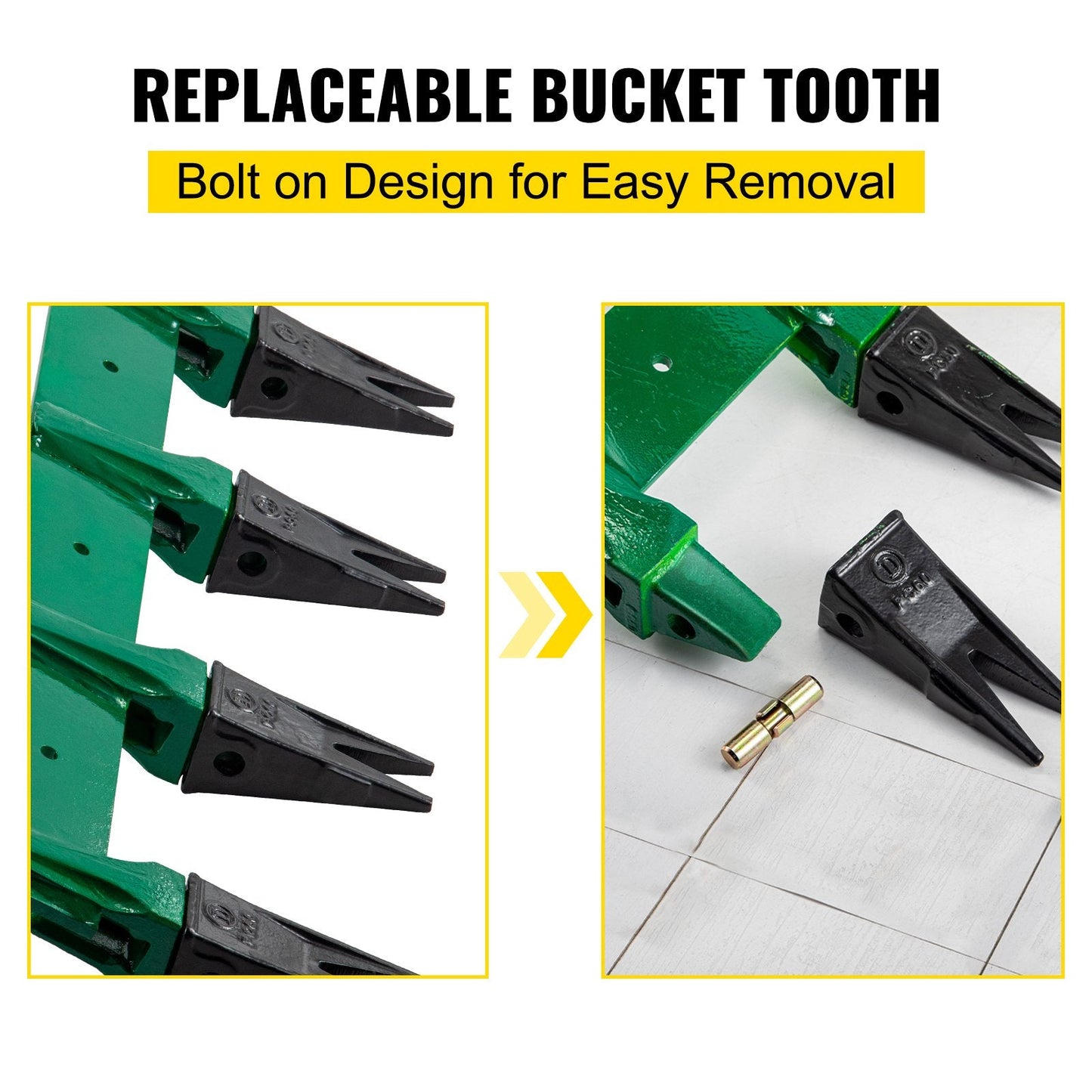 Heavy-Duty 1.6m Bolt-On Tooth Bar with 8 Shanks for Tractor Buckets