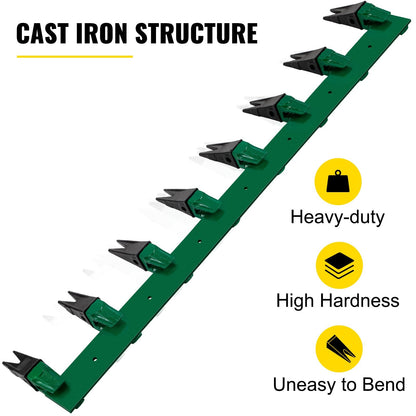 Heavy-Duty 1.6m Bolt-On Tooth Bar with 8 Shanks for Tractor Buckets