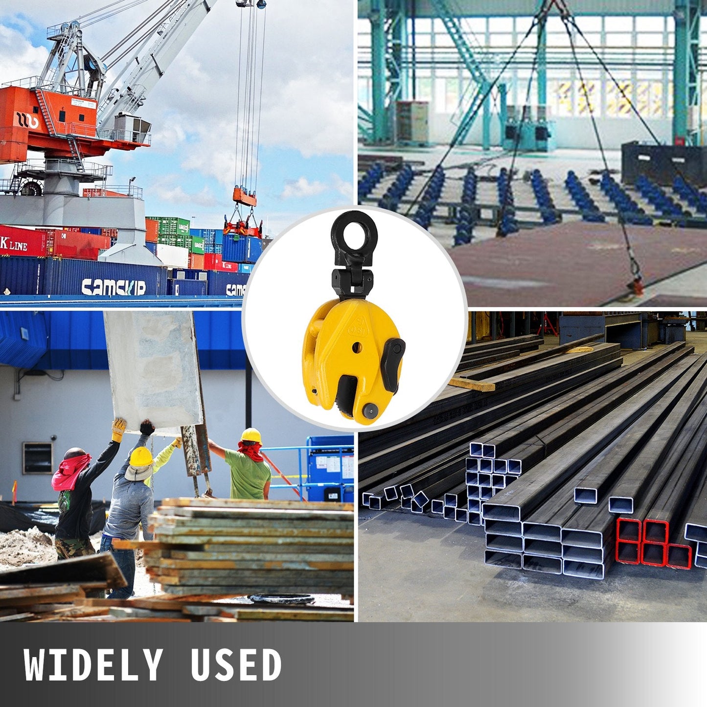 0.8T Alloy Steel Vertical Plate Clamp, 0-15 mm Jaw, 800 kg Capacity