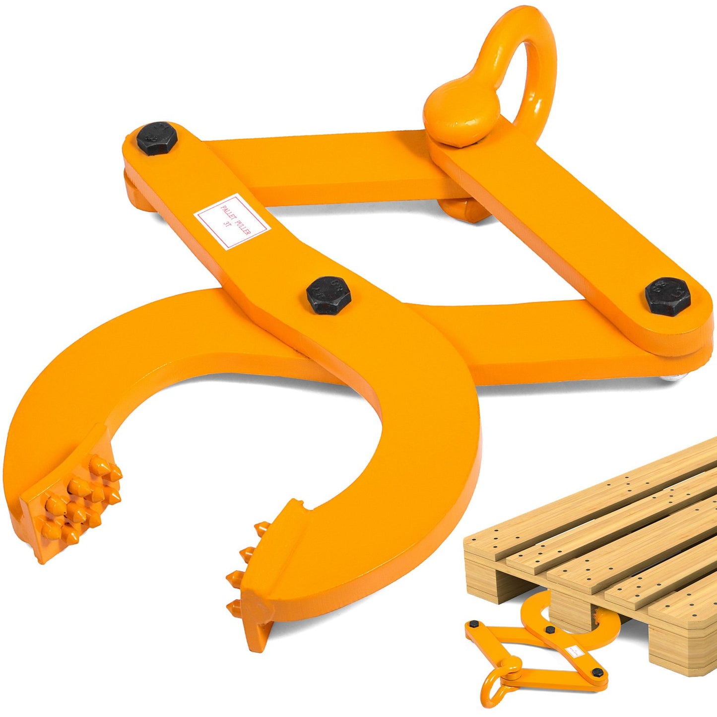 VEVOR Pallet Puller, 3T/6614LBS Capacity Heavy Duty Steel Single Scissor Yellow