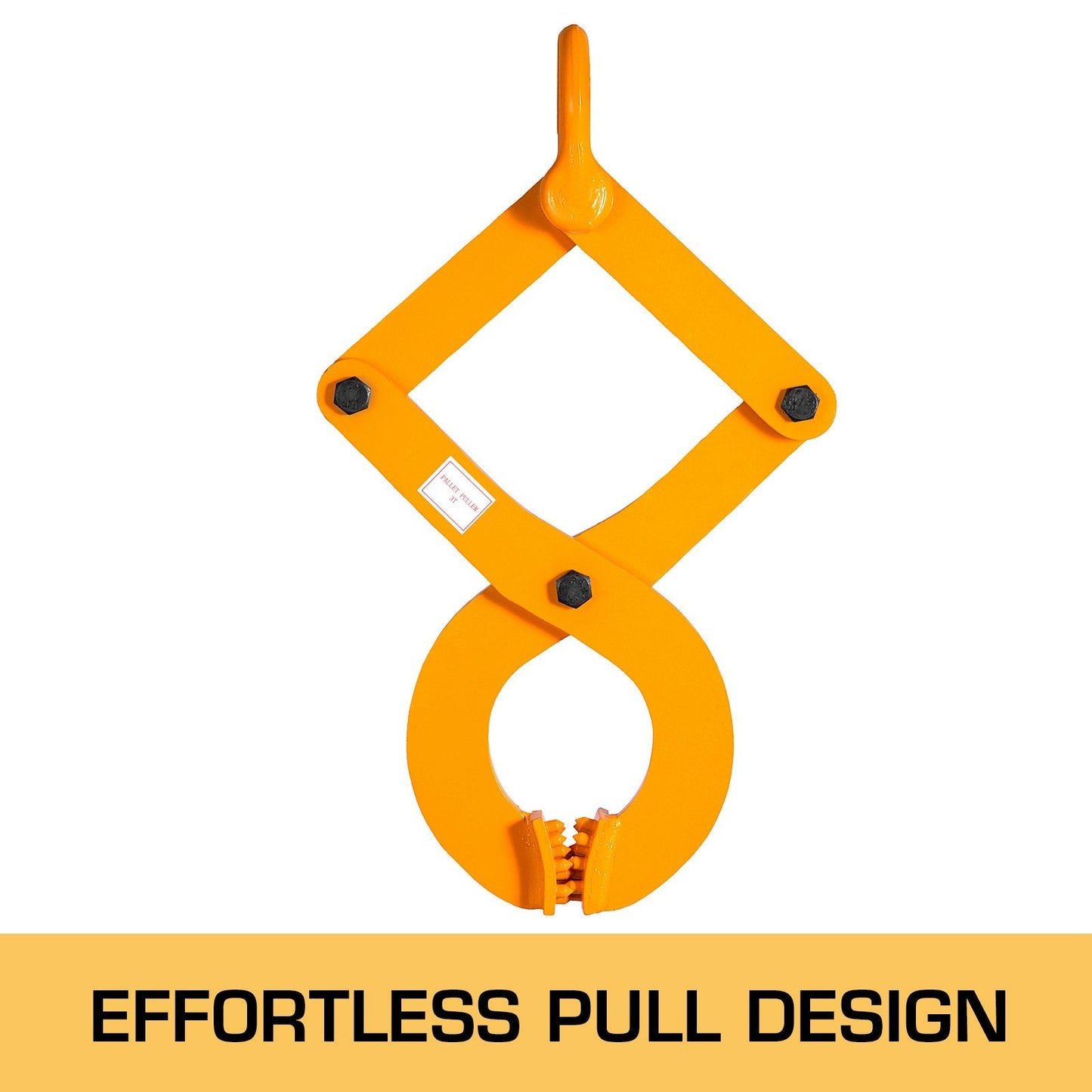 Heavy Duty 3T Pallet Puller, Yellow Steel Scissor Clamp, 16cm Jaw Opening