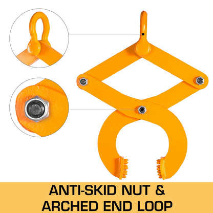 Heavy Duty 3T Pallet Puller, Yellow Steel Scissor Clamp, 16cm Jaw Opening