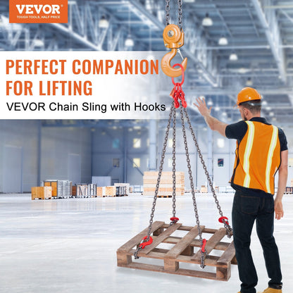 Heavy-Duty G80 Lifting Chain Sling, 13m, 4990kg Capacity, Adjustable Length