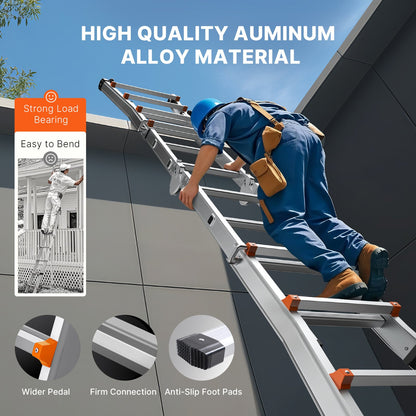 VEVOR Telescoping Ladder A Frame 9.5 FT Extension Multi-Function for Homework