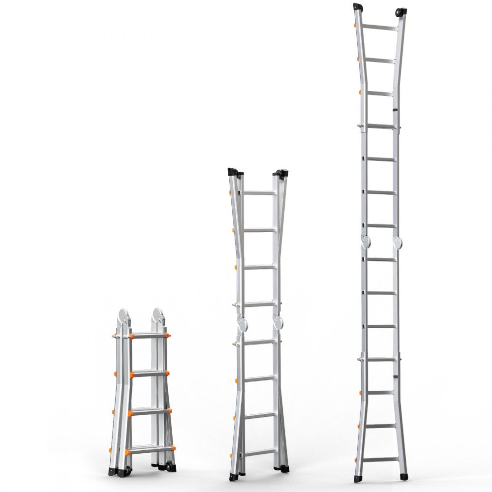 VEVOR Telescoping Ladder A Frame 13 FT Extension Multi-Function for Homework