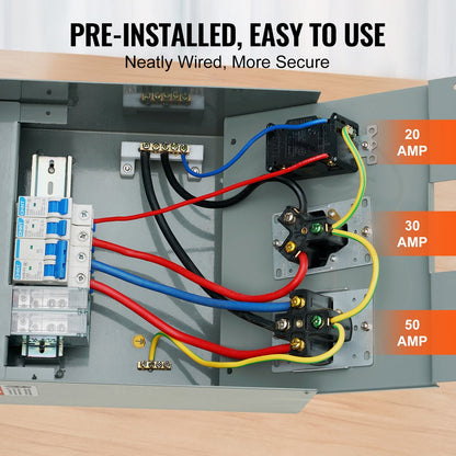 Outdoor RV Power Outlet Box, 50A, UL Certified, Easy Install, NEMA 3R Rated