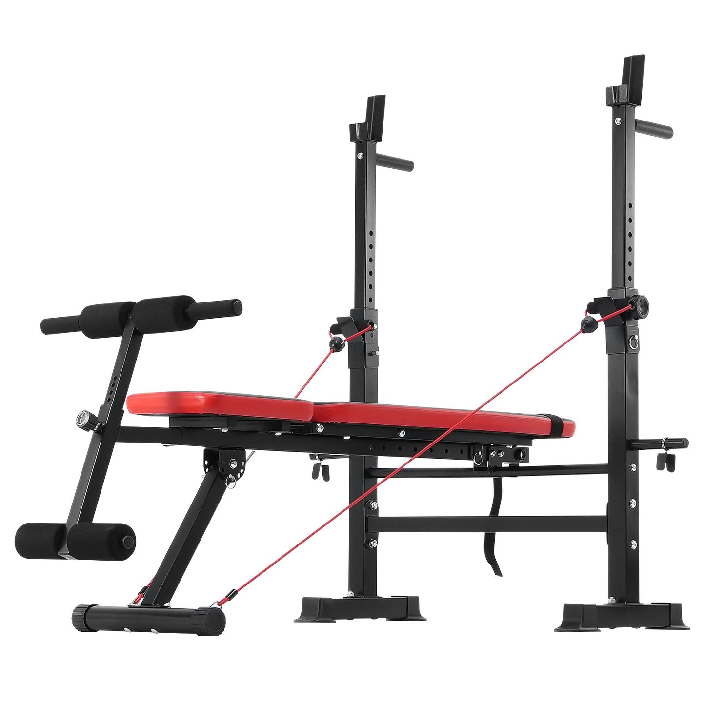 Weight Bench, Multi-Functional Adjustable Weight Bench Press for Full Body Workout, 600lbs Exercise Sit up Bench for Home Gym Strength Training, Flat Bench with Quick Folding & Fast Adjustment