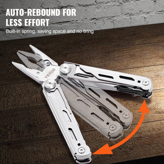 16-in-1 Stainless Steel Multi-Tool Pliers with Safety Lock for Outdoor Use