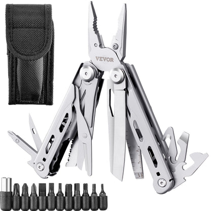 16-in-1 Stainless Steel Multi-Tool Pliers with Safety Lock for Outdoor Use