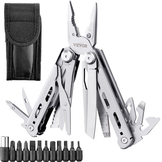 VEVOR 16-In-1 Multitool Pliers, Multi Tool Pliers, Cutters, Knife, Scissors, Ruler,