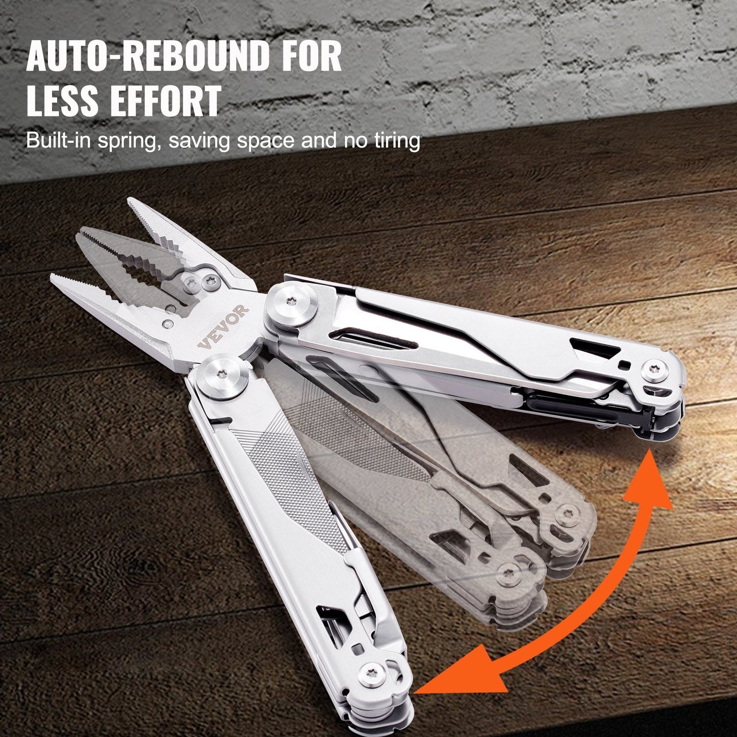 17-in-1 Stainless Steel Multi-tool Pliers with Safety Lock for Outdoor Use