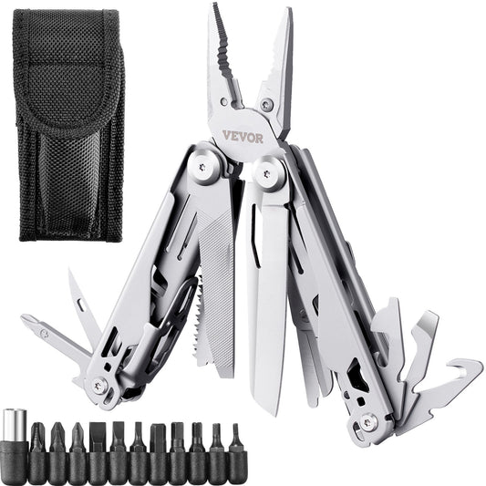 VEVOR 17-In-1 Multitool Pliers, Multi Tool Pliers, Cutters, Knife, Scissors, Ruler,