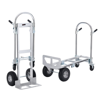Aluminum Convertible Hand Truck, 2-in-1, 454 kg Capacity, Folding Utility Cart