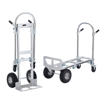 VEVOR Aluminum Hand Truck, 2 in 1, 454 kg Max Load Capacity, Heavy Duty Industrial