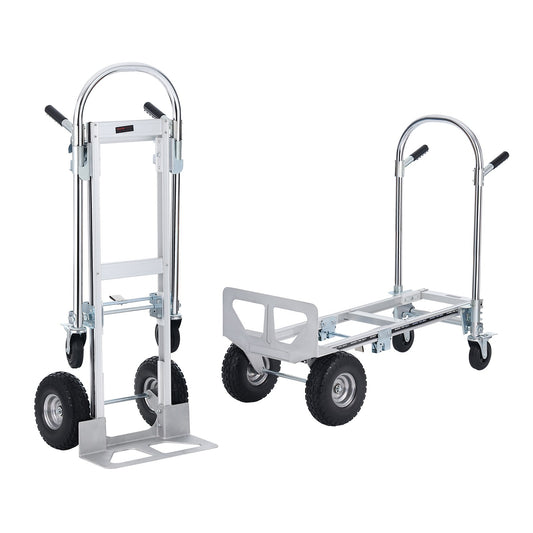 VEVOR Aluminum Hand Truck, 2 in 1, 454 kg Max Load Capacity, Heavy Duty Industrial