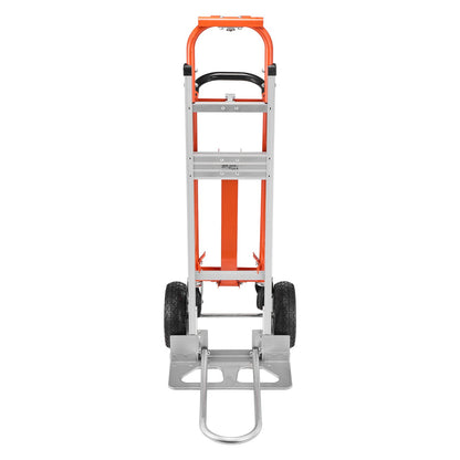 4 in 1 Hand Truck, 453.6 kg Load Capacity for 4-Wheel Mode, Convertible Hand Truck Dolly with Non-Slip Handle & Wheels, Aluminum Alloy Portable Trolley Dolly for Moving Home, Office, Warehouse