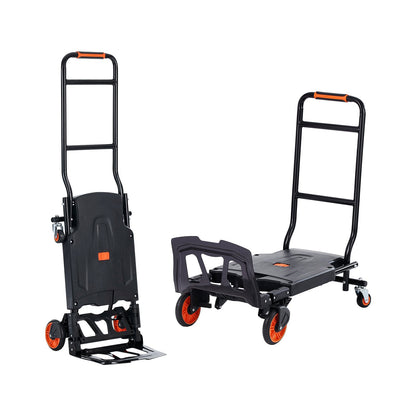 VEVOR Aluminum Hand Truck, 2 in 1, 136 kg Max Load Capacity, Heavy Duty Industrial
