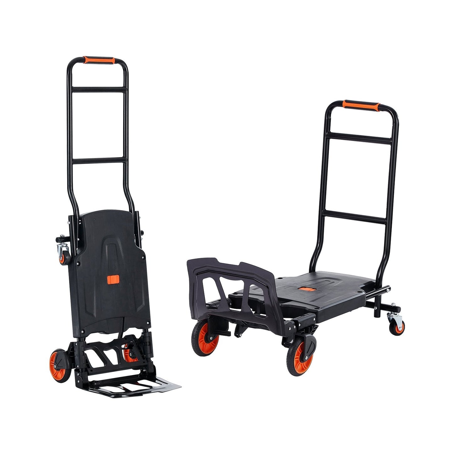 Aluminum 2-in-1 Hand Truck & Dolly, 136 kg Capacity, Folding Utility Cart