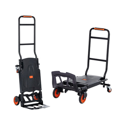 Aluminum 2-in-1 Hand Truck & Dolly, 136 kg Capacity, Folding Utility Cart