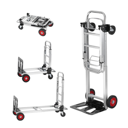 VEVOR Aluminum Hand Truck, 2 in 1, 181 kg Max Load Capacity, Heavy Duty Industrial