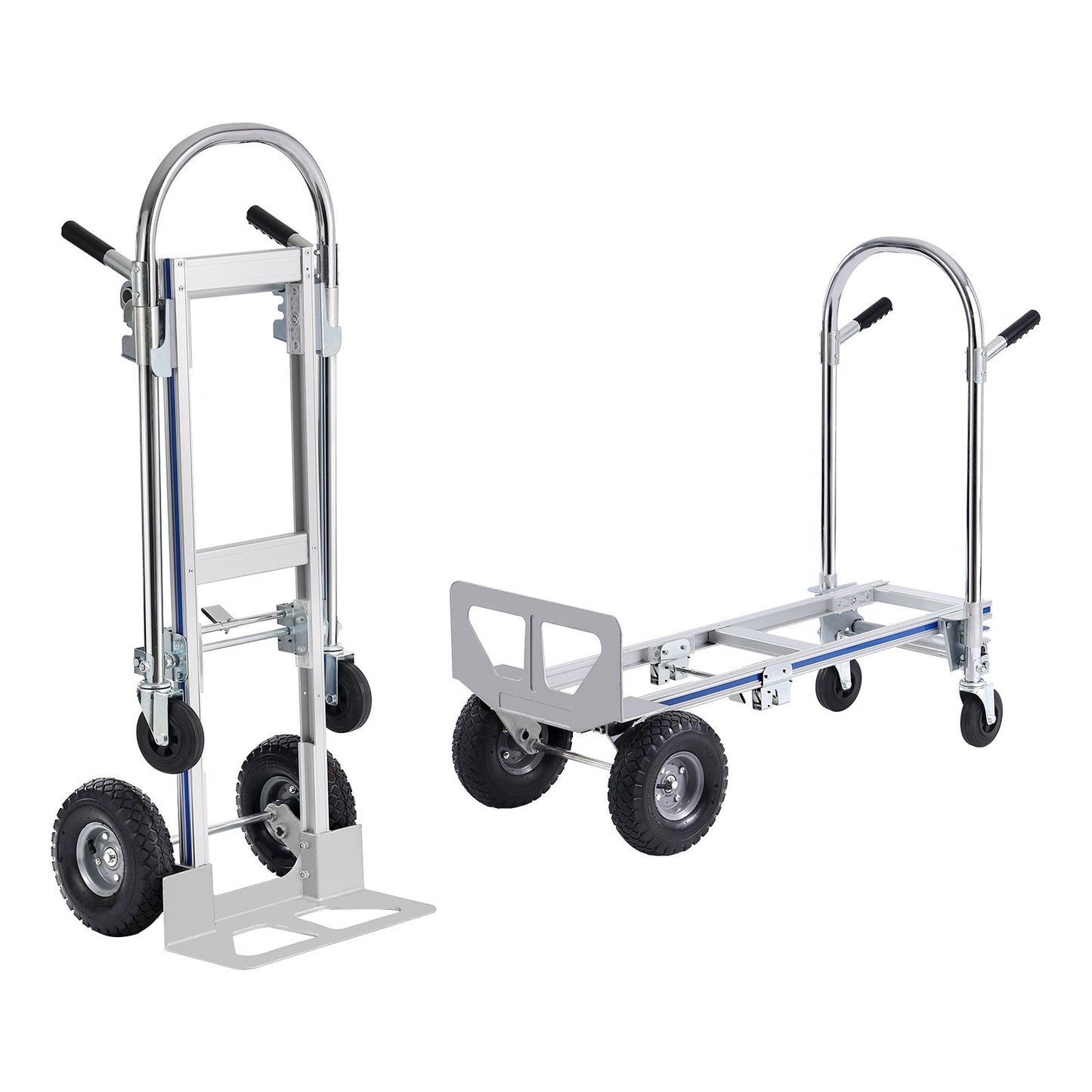 VEVOR Aluminum Hand Truck, 2 in 1, 363 kg Max Load Capacity, Heavy Duty Industrial
